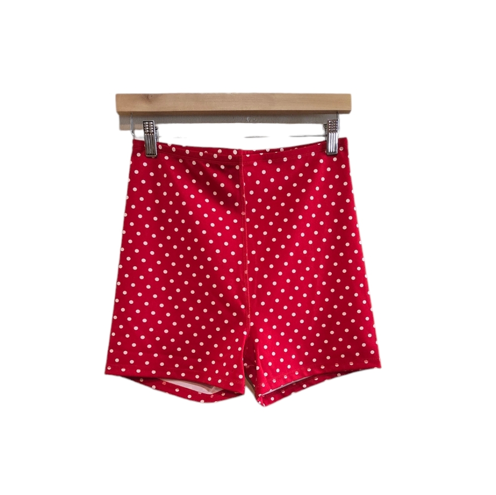 Reformation EcoMove Red Polka-dot Shorts Women's Large NWT Activewear